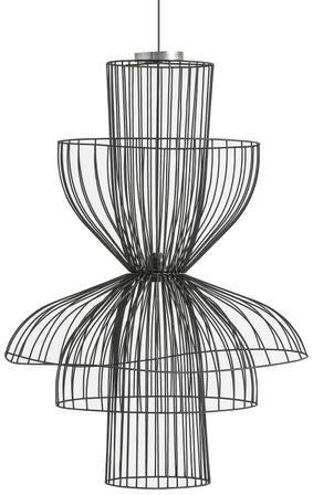 Lustre art déco métal noir Divin