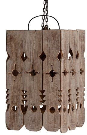 Lustre ethnique manguier massif clair Daoud