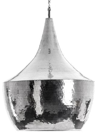 Lustre moderne aluminium argenté brillant Heikel