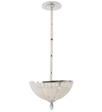Lustre vintage rotin blanc et acier argenté Wiltor 150