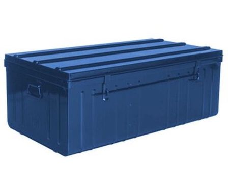 Malle acier bleu Dax L 112 x 45 x P 60 cm