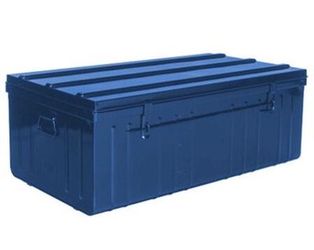 Malle acier bleu Dax L 91 x 50 x P 37 cm