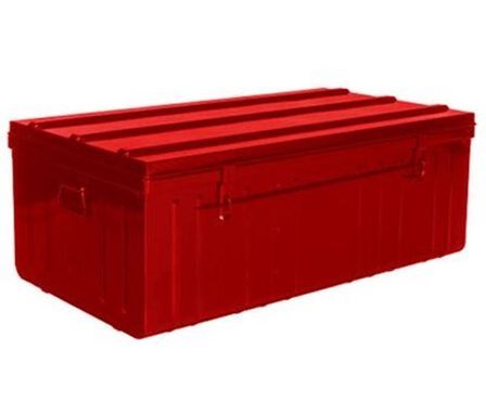 Malle acier rouge Dax L 112 x H 45 x P 60 cm