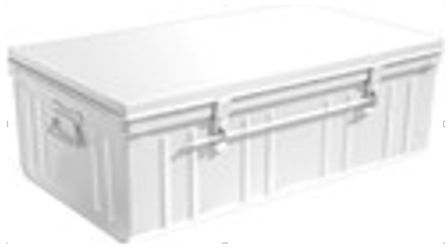 Malle de rangement en métal Habitat L 100 x H 39 x P 55 cm - Capacité 175 litres