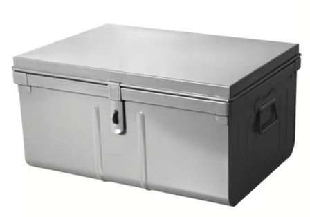 Malle de rangement en métal Habitat L 52 x H 27,5 x P 37 cm - Capacité 45 litres