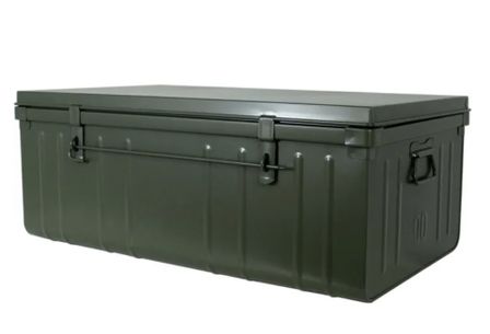 Malle de rangement en métal Habitat L 90 x H 35 x P 50 cm - Capacité 130 litres