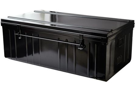 Malle de rangement en métal Habitat L 90 x H 35 x P 50 cm - Capacité 130 litres