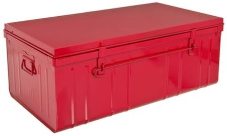 Malle de rangement en métal Habitat L 90 x H 35 x P 50 cm - Capacité 130 litres