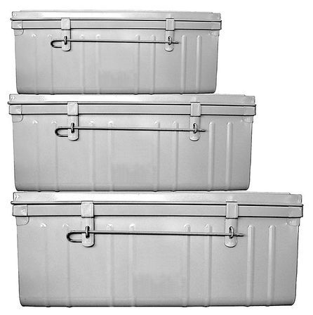 Malles acier gris Dax - Lot de 3