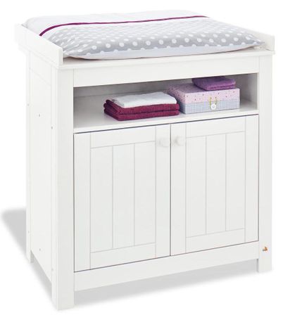 Meuble à langer Bois Massif lasuré blanc Nina