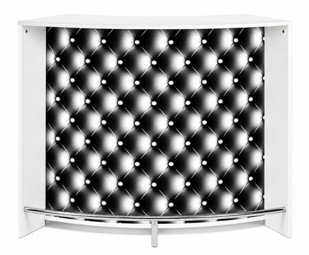 Meuble bar blanc SNACK 134 cm – Comptoir de cuisine avec étageres reglables
