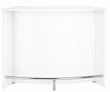 Meuble bar blanc SNACK 134 cm – Comptoir de cuisine avec rangement et portes coulissantes