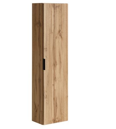 Meuble colonne suspendu de salle de bain ADEL 35 cm – Design rainuré