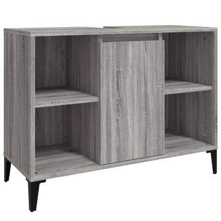 Meuble d'évier sonoma gris 80x33x60 cm bois d'ingénierie