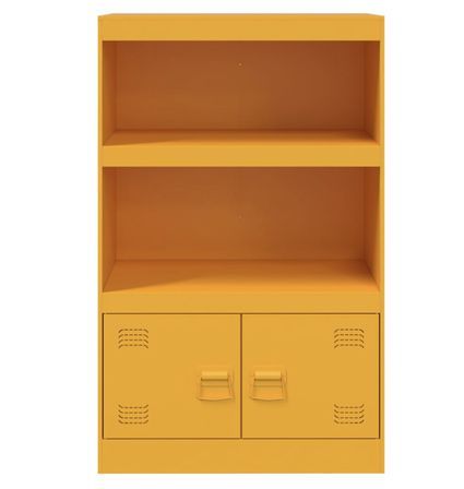 Meuble de rangement 2 portes 1 étagère en acier Lazard 67 cm - Style Industriel