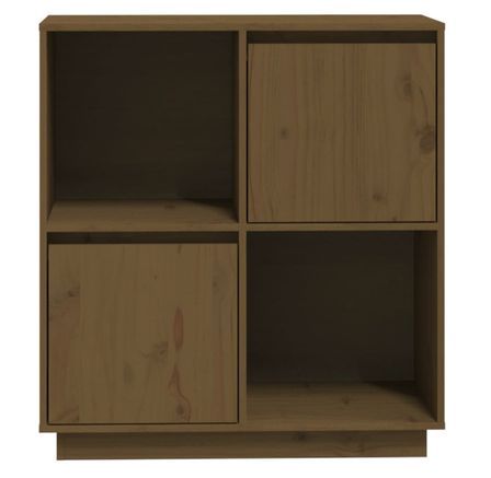 Meuble de rangement 2 portes 2 niches en Pin massif Klara 74 cm