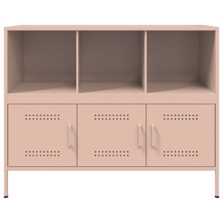 Meuble de rangement 3 portes 3 niches en acier Klavin 100 cm - Style Industriel
