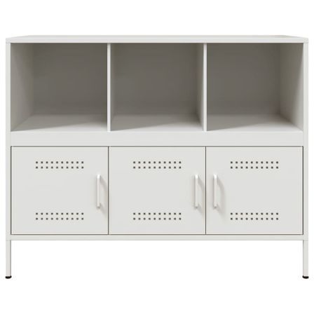 Meuble de rangement 3 portes 3 niches en acier Klavin 100 cm - Style Industriel