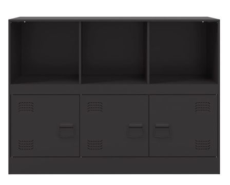 Meuble de rangement 3 portes 3 niches en acier Lazard 99 cm - Style Industriel