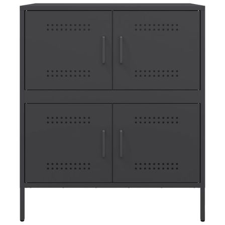 Meuble de rangement 4 portes en acier Klavin 68 cm - Style Industriel