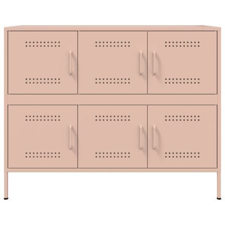Meuble de rangement 6 portes en acier Klavin 100 cm - Style Industriel