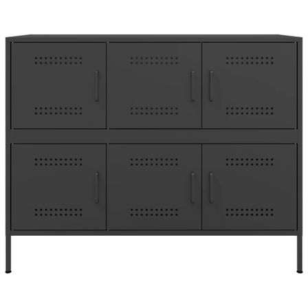 Meuble de rangement 6 portes en acier Klavin 100 cm - Style Industriel