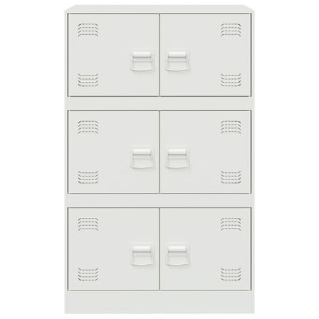 Meuble de rangement 6 portes en acier Lazard 67 cm - Style Industriel