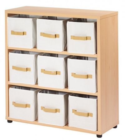 Meuble de rangement Hêtre 9 paniers H 89