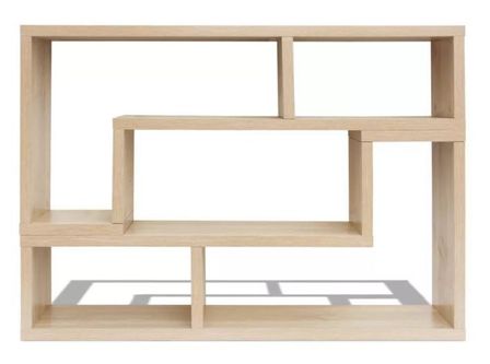 Meuble de rangement modulable bois chêne clair Chickie L 120 x H 56/28 x P 30 cm