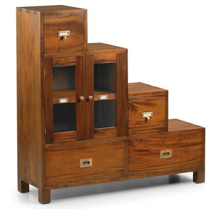 Meuble échelle en bois d'acajou massif FALKANE