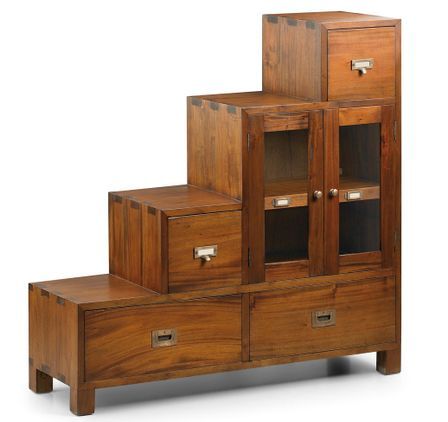 Meuble échelle en bois d'acajou massif FALKANE