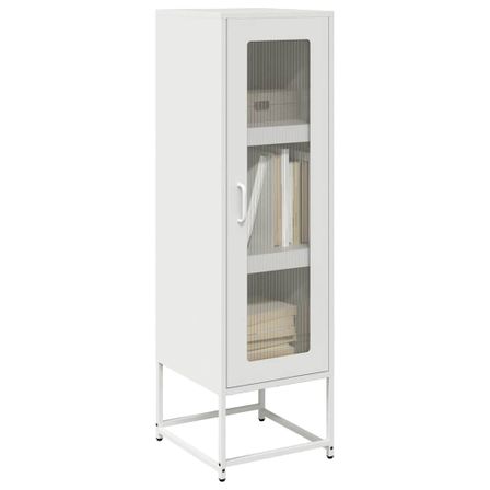 Meuble haut de rangement 1 porte 3 niveaux en métal Geko 36 cm - Style Industriel