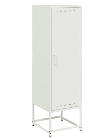 Meuble haut de rangement 1 porte 3 niveaux en métal Rako 36 cm - Style Industriel