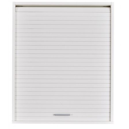 Meuble mural de cuisine blanc à rideau KUMA 60 cm – Élément haut avec étagères réglables