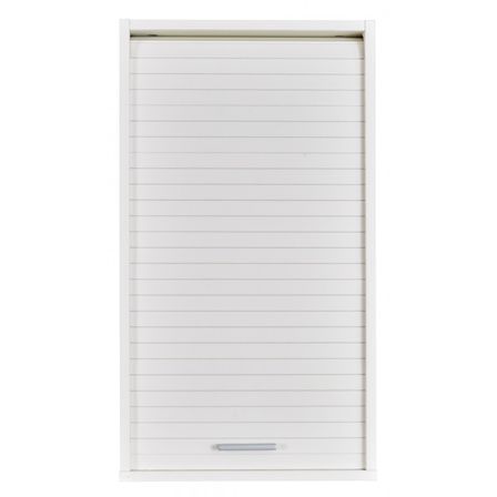 Meuble mural de cuisine blanc à rideau KUMA 40 cm – Élément haut avec étagères réglables