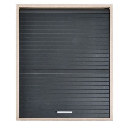 Meuble mural de cuisine chêne clair KUMA 60 cm – Élément haut avec rideau et étagères ajustables