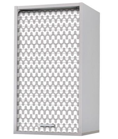 Meuble mural de cuisine gris à rideau KUMA 40 cm – Élément haut avec étagères réglables