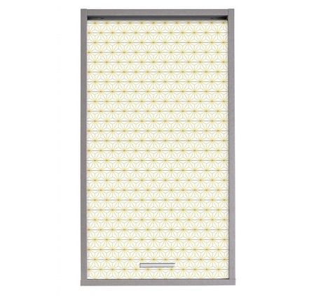Meuble mural de cuisine gris à rideau KUMA 40 cm – Élément haut avec étagères réglables
