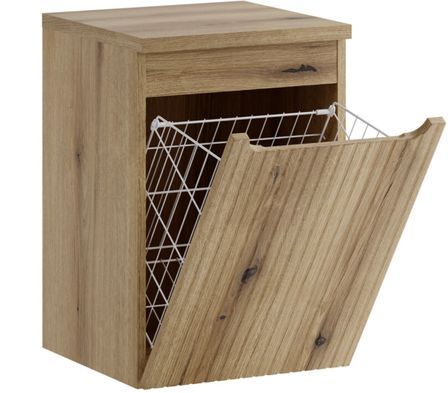 Meuble panier à linge suspendu NOVA – Meuble salle de bain moderne avec bac intégré