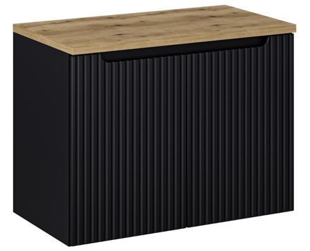 Meuble sous vasque suspendu 2 portes avec plan NOVA