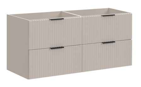 Meuble sous-vasque suspendu 4 tiroirs ADEL 120 cm – Design rainuré