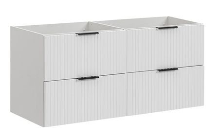 Meuble sous-vasque suspendu 4 tiroirs ADEL 120 cm – Design rainuré