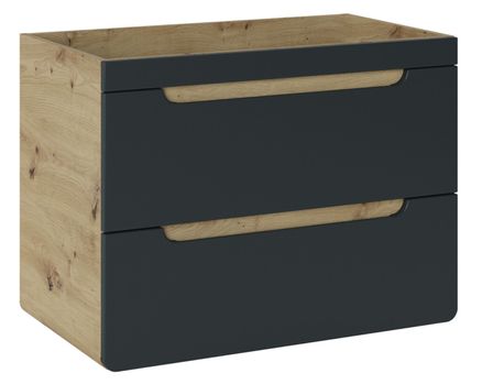 Meuble sous vasque suspendu ARUBA 2 tiroirs – Pour vasque encastrable