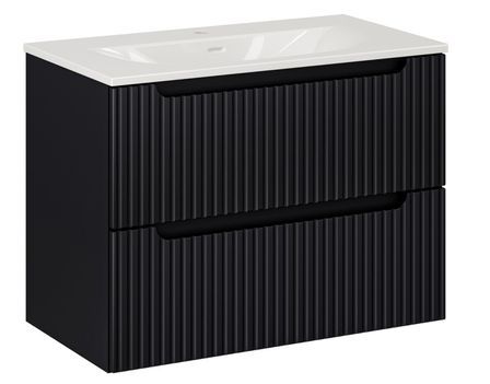 Meuble suspendu 2 tiroirs avec vasque encastrée NOVA