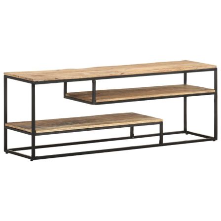 Meuble TV 130x30x45 cm Bois de manguier brut 2