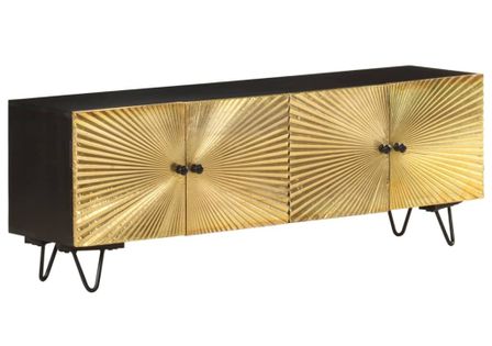 Meuble TV 130x30x45 cm Bois massif de manguier