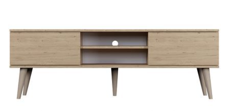 Meuble TV 2 portes 2 niches Rolia