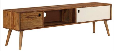 Meuble TV 2 portes sesham massif clair Flore