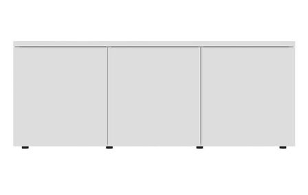 Meuble TV 3 tiroirs bois blanc brillant Onic 80 cm