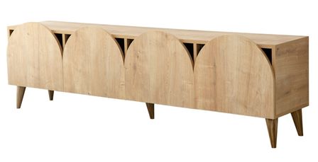 Meuble TV 4 portes en arc de cercle Klora 180 cm